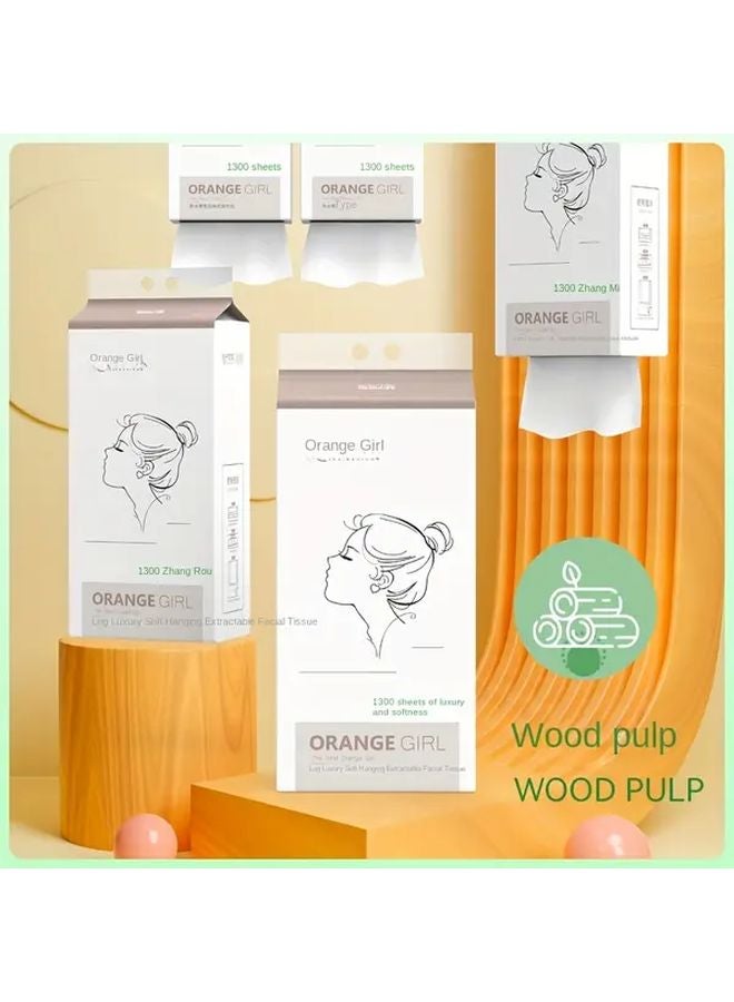 2 حقيبة 2600 ورقة ورق معلق كبير مناديل سميكة للمنزل مناديل الحائط ورق التواليت - Image 4